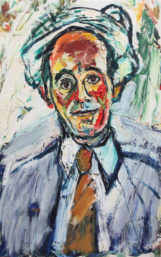 John Bratby (1928-1992) Portrait of Jimmy Young, 30 x 20in.